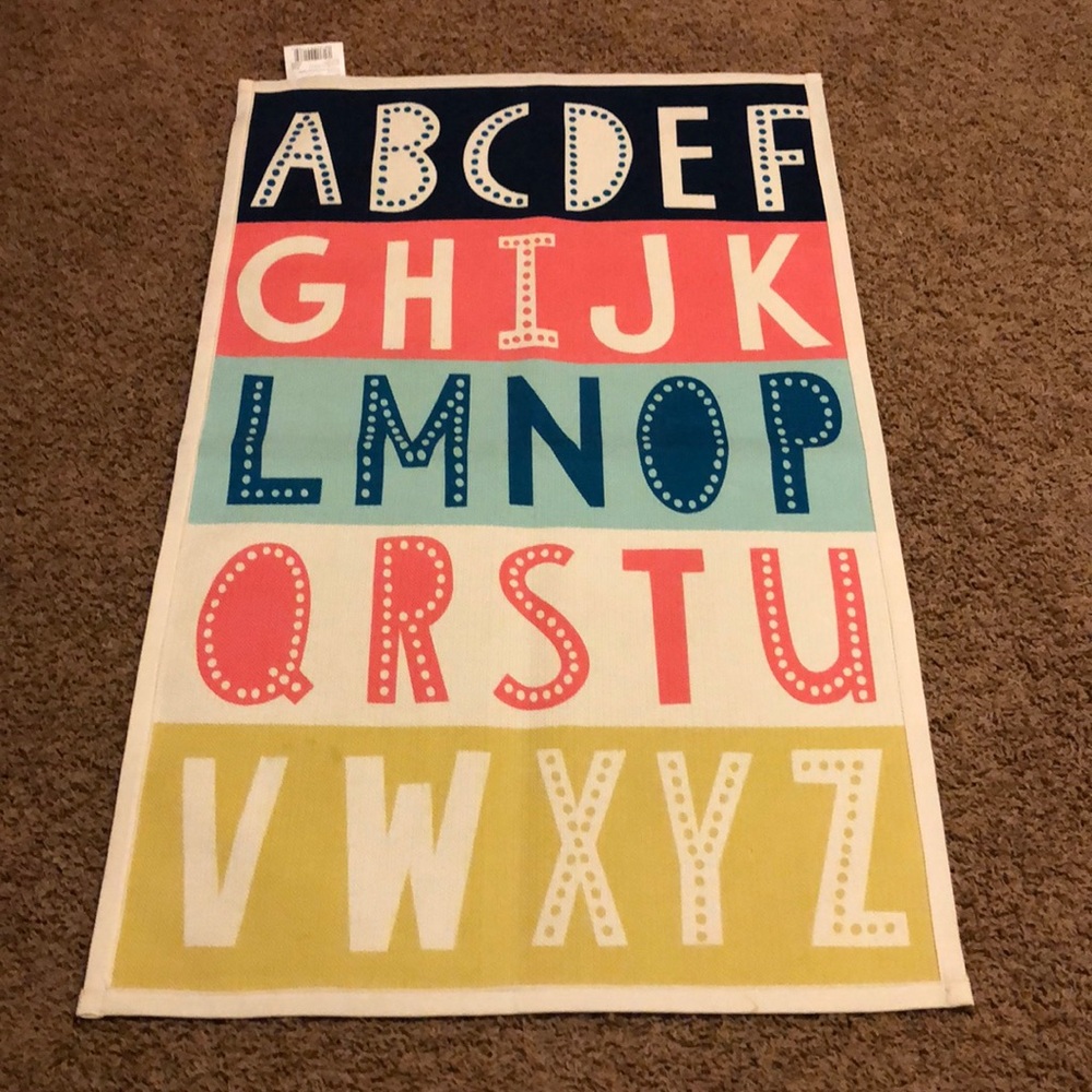 Pillowfort alphabet area rug. Like new